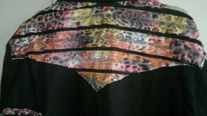 Modernes Herren-Western Hemd, Square Dance,schwarz mit Leo,Gr.XXL