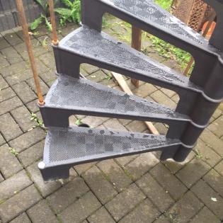 Wendeltreppe Spindeltreppe Gusstreppe Treppe aus Gusseisen 113 - 200 cm Industri