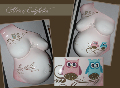 Babybauchabdrücke, Baby-3D-Abformungen, Bauchmaske, Körperabformung