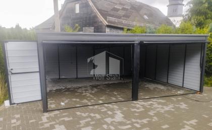 Blechgarage 6x5m Metallgarage Fertiggarage Transport + Aufbau gratis GP208