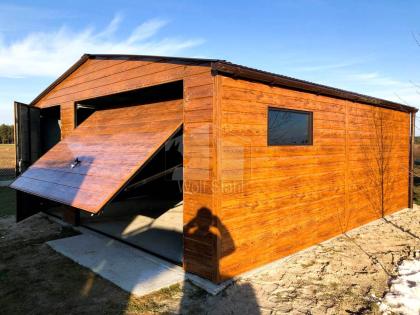  Blechgarage 5,5x6m Garage mit Satteldach Fertiggarage Holzoptik Günstige Preise