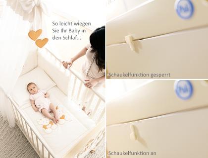 Süßes Retro Babybett mit Schaukelmechanismus Sofia
