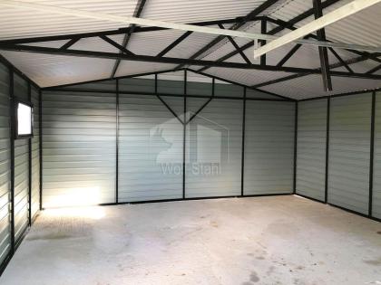  Blechgarage 5,5x6m Garage mit Satteldach Fertiggarage Holzoptik Günstige Preise