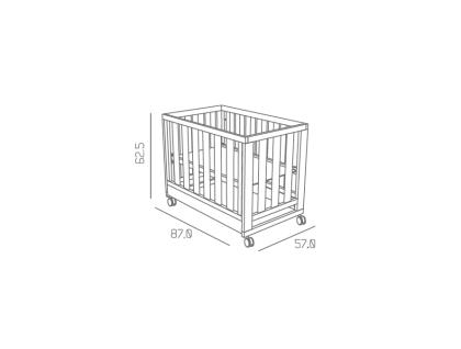 Modernes Beistellbett Babybett umbaubar zur Krabbelbox (TRAMA)