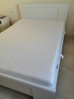 1 Jahres Bett Komfortbett Evelyn 140 x 200 cm mit Lattenrost Alpinweiß