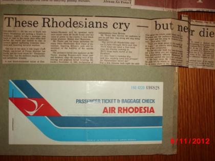 RHODESIEN 'Scrapbook' (Sammlungsalbum): Diverse, seltene Artikel von 1930-1979