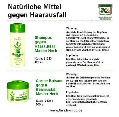 Creme-Balsam gegen Haarausfall Master Herb von TianDe Natur-Kosmetik