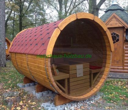 Fass Sauna, Saunafass, Holzfasssauna, Aussensauna, Gartensauna, Saunahaus, Sauna