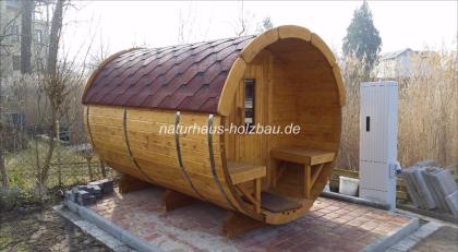 Fass Sauna, Saunafass, Holzfasssauna, Aussensauna, Gartensauna, Saunahaus, Sauna