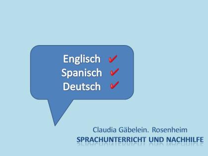 Sprachunterricht in Englisch, Spanisch und Deutsch