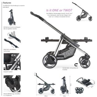 Praktischer Zwillings- und Geschwisterkinderwagen von Bebecar One&Two 