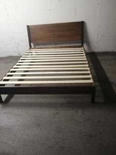Bett Voll Holz Farbe Braun 160 x 200 cm mit Lattenrost