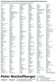 EUROPA Kompressoren Service für Hersteller Fabrikate von Atlas Copco bis Zwickau