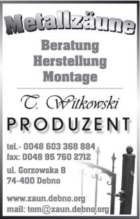 Stahlzaune aus polen fa.witkowski