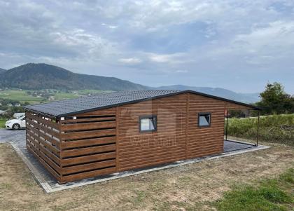 Blechgarage 6x6m Carport und Garage Doppelgarage Holzoptik Metallgarage Metallda