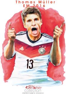 Original Aquarell-Gemälde zur EM 2021 