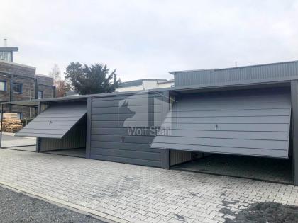  Blechgarage 9x6m Carport und Garage Doppelgarage Metallgarage Fertiggarage GP16