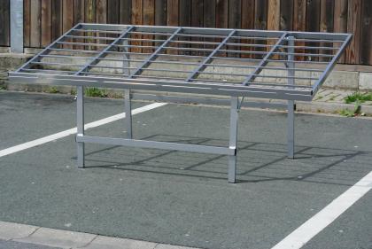 Aluminium Schrägtisch für Obst oder Gemüsestand