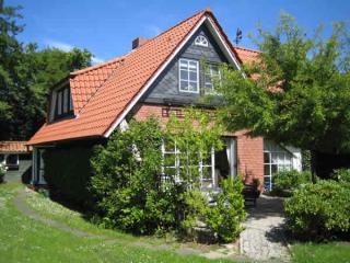 Traumferienhaus Salzwiese mit Kamin und großem eingezäunten Garten am Schönberge