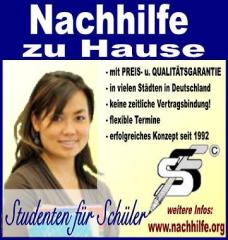 Nachhilfe und Weiterbildung zu Hause / www.nachhilfe.org (in Erkrath, Düssseldor