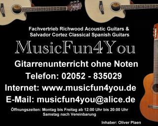 Gitarrenunterricht ohne Noten in Velbert-Langenberg