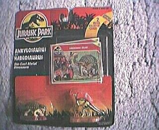 JURASSIC PARK  Ankylosaurus + Hadrosaurus  DIE-CAST-METAL-Serie (1993) - origina