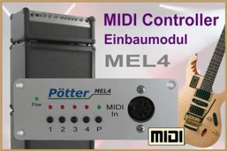 MIDI Controller mit sehr geringen Abmessungen für die  Nachrüstung von Gitarren-