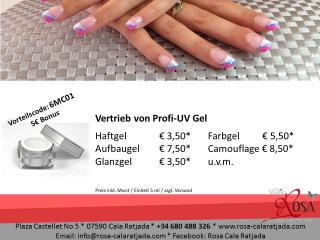 UV Gel Vertrieb Nageldesign Haftgel, Aufbaugel, Glanzgel 