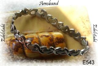 Schmuck, anmutiges formvollendetes Armband aus Edelstahl