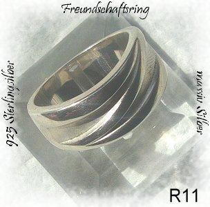 Silberschmuck, Freundschaftsring aus massiven Silber