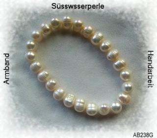 Edelsteinschmuck, bezaubernd schönes Perlenarmband 