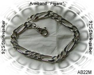 SilberSchmuck, Figaroarmband aus 925 Silber