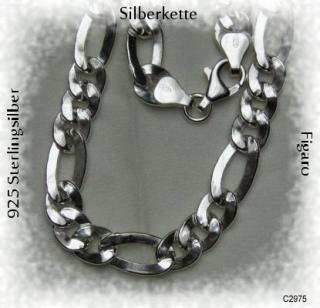 SilberSchmuck, Figarohalskette aus 925 Silber