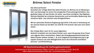 Brömse Select Fenster   Beratung, Verkauf, Montage