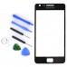 Samsung Galaxy S2 Display Glas schwarz + Werkzeug