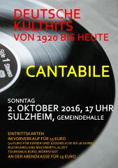 Cantabile singt deutsch - Kulthits von 1920 bis heute - Konzert am 02.10.2021 um