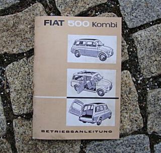 Betriebsanleitung Fiat 500 D Kombi 1960 Giardiniera