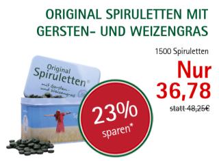 Original Spiruletten mit Gersten- und Weizengras - 1500 Presslinge