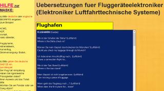 Luftfahrt-Uebersetzer: deutsch-englisch Flugzeug-Dokumentation