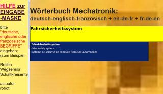 Technisches franzoesisch + englisch + deutsch uebersetzen