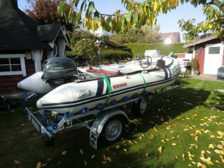 Schlauchboot Suzumar 390 Alu, Yamaha F25 GES 25 PS , Trailer Marlin BT RB 500kg