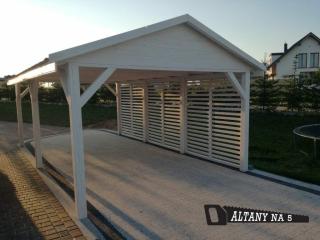 CARPORT GARAGENVORDACH HOLZÜBERDACHUNG FÜR AUTO HOLZGARAGE HOLZBAUSATZ 3, 5x6m