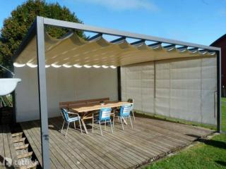 Pergola 5x3 Pavillon Zelt Restaurant personalisierte Farbe Stahl Pvc Café Garten