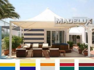 Pavillon Zelt Stahl personalisierte Farben professionell neu 7x7 Garden Café Hot