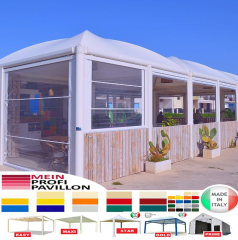 Pavillon Zelt Restaurant personalisierte Farbe Stahl Pvc Café 11x11 Garten Cafe