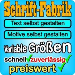 AUFKLEBER WUNSCHTEXT SELBST GESTALTEN - SCHRIFT-FABRIK.DE