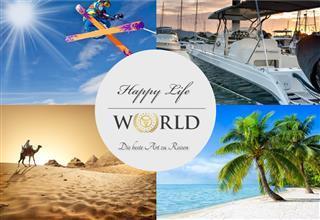 Happy Life World- Das Online Reise & Erlebnis Portal mit 40% Cashback Back Bonus