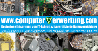 ISO Zertifizierte Computerschrott Entsorgung KOSTENLOS 