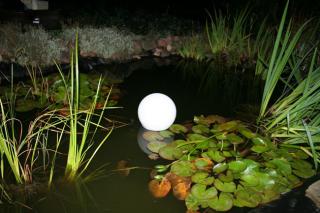 Solarkugel, Solarschwimmkugel, 25 cm, 4 warm-weiße LED