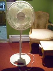 LASKO 16? WHITE OSCILLATING STAND FAN #2520 3-SPEED LIGHTLY USED LIGHTWEIGHT